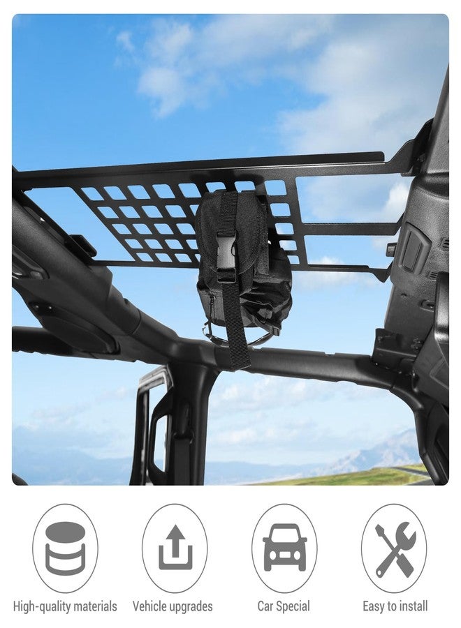 JeCar Roof Rack Hard Top Molle Panel for Jeep Wrangler Overhead Cargo Storage Metal Shelf Accessories for 2018-2024 2025+ Jeep Wrangler JL JLU Unlimited Gladiator JT - Image 3